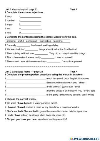 Year 6 Unit 2 p.22-23