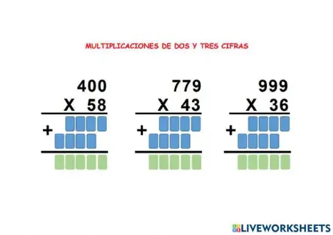 Multiplicaciones por dos cifras