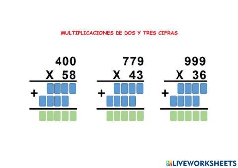 Multiplicaciones por dos cifras