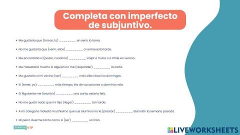Pretérito imperfecto de subjuntivo