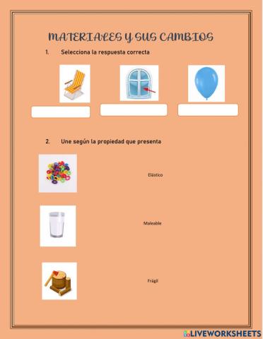 Materiales y cambios