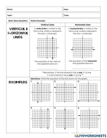 Vertical and horizontal lines