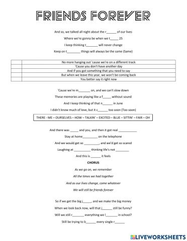 Friends forever (graduation) SONG