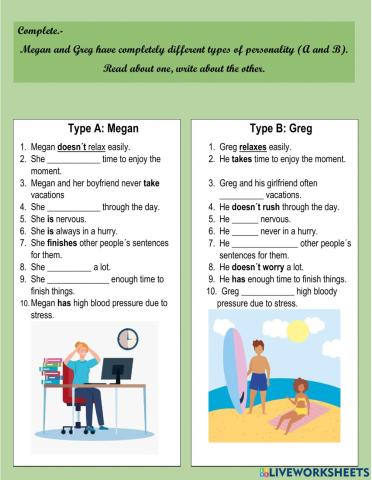 Megan and Gre-s personality