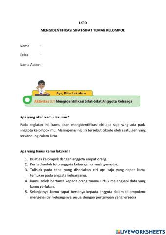 LKPD Pewarisan Sifat 2