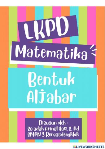 Perkalian Bentuk Aljabar