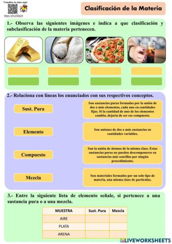 Clasificación de la Materia