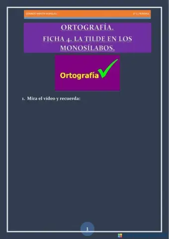 Taller de ortografía. Ficha 4. 6º.