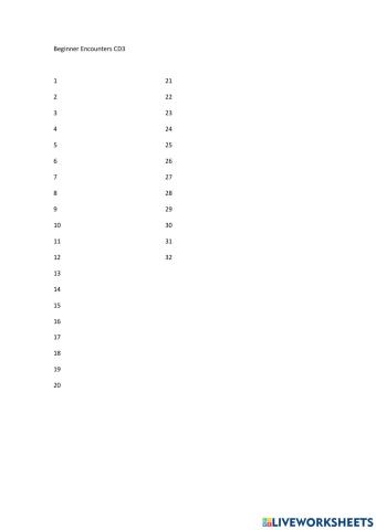 Beginner Encounters CD 3