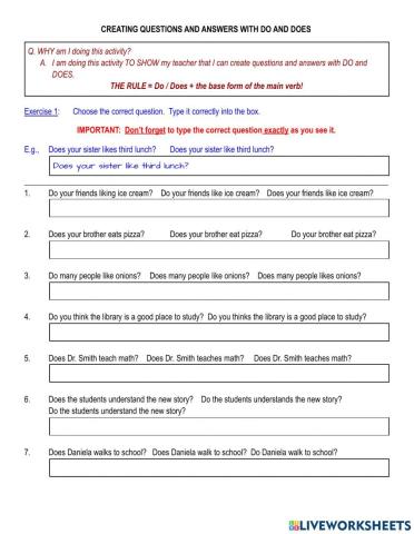 Do or Does with Questions