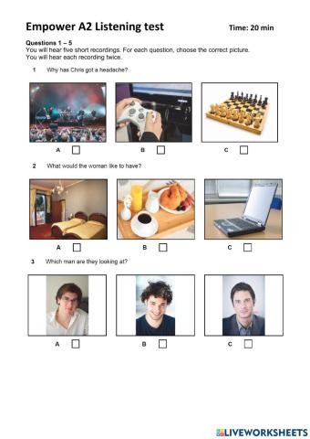 Empower A2 end of course test