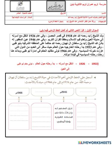 السيرة الذاتية للشيخ زايد رحمه الله