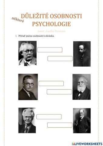Důležité osobnosti psychologie