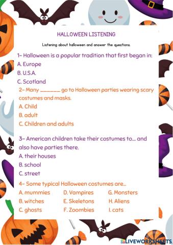 Listening about halloween