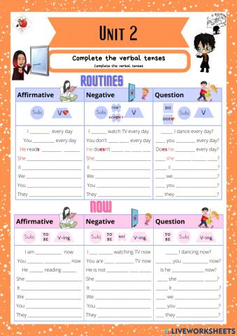 5th grade. Unit 2. Sheet 10. Richmond