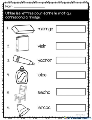 Objets de classe test-quiz 3