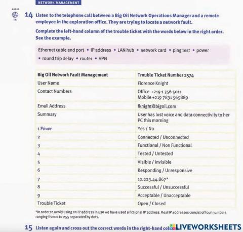 Telecom listening practice