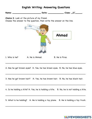 English Writing: Answering Questions