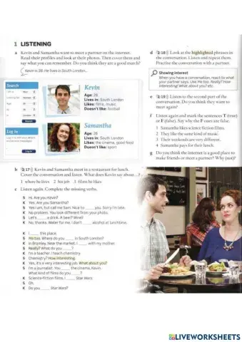 Present simple listening