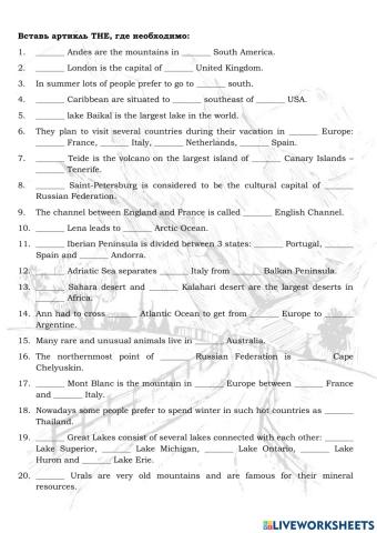 Article with geographical names