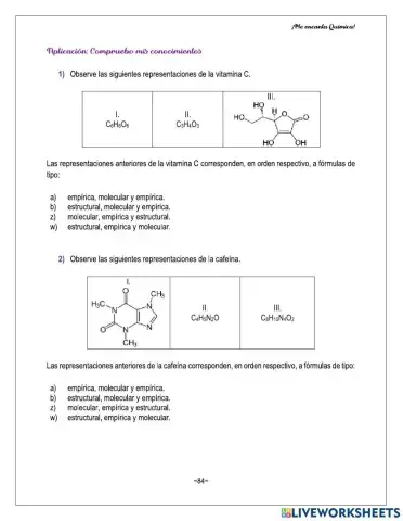 Tipos de Formulas Químicas