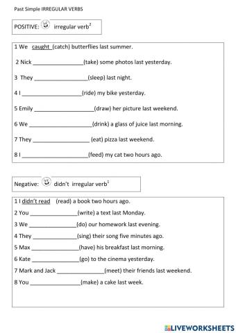 Past Simple Irregular verbs