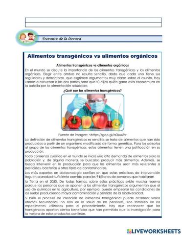 Fichas transgenicos y organicos