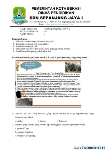 Tes hasil belajar Bahasa Indonesia-IPS