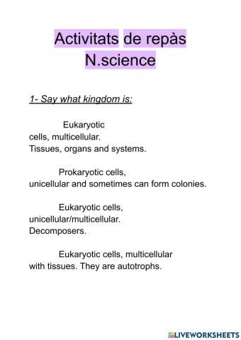 Activities N.Science