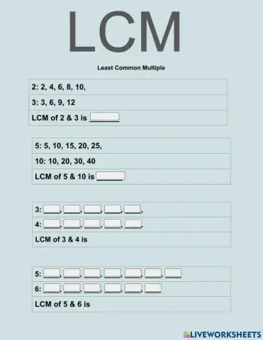 Least Common multiple