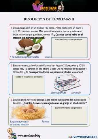 Matemáticas 5º. Resolución de problemas II