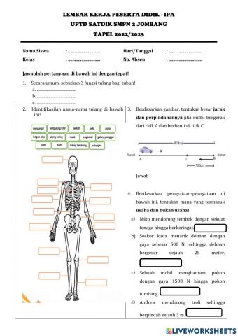 LKPD IPA KELAS 8-2022-2023