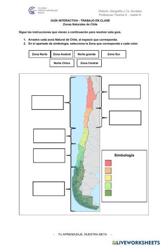 Guía de trabajo - Zonas naturales