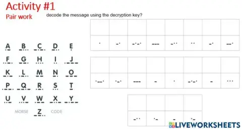 Activity-1-Decoding the message using moorse code