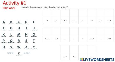 Activity-1-Decoding the message using moorse code