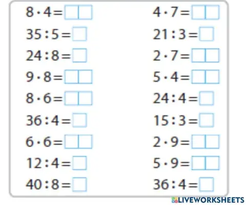 Перевірка таблиці множення і ділення