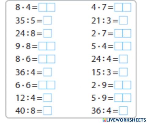 Перевірка таблиці множення і ділення