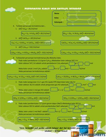 LKPD Perubahan Entalpi Standar