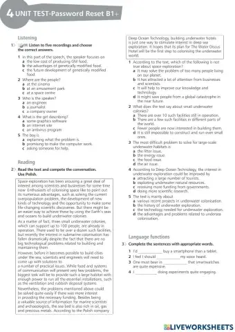 Password Reset B1+-unit 4