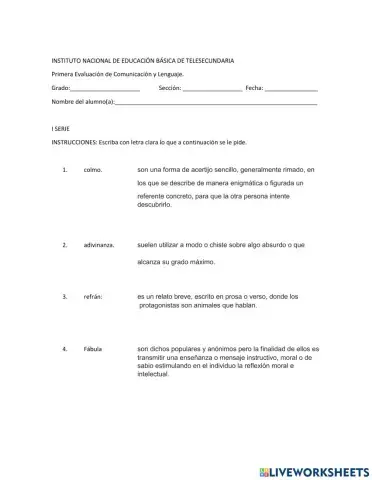 Comunicación y lenguaje