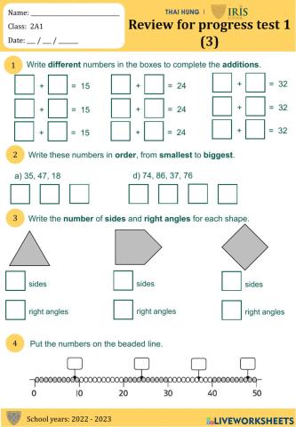 G2 - Review for the test 1