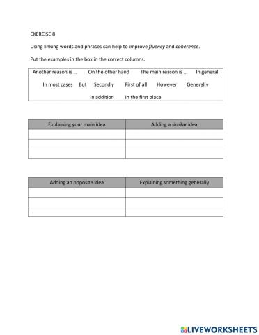 IE1, Unit 5, Speaking, Exercise 8