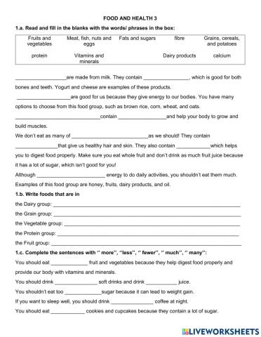 G5 u2 FOOD AND HEALTH 3