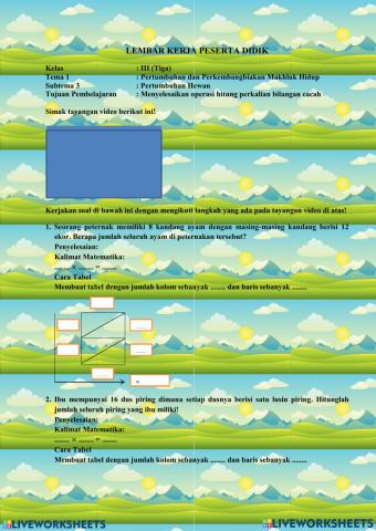 Operasi Hitung Perkalian