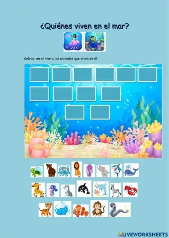 Los animales del mar