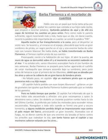 Barba Flamenco y el recortador de cuentos