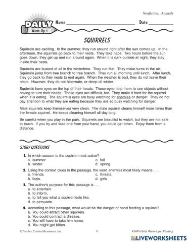 Reading comprehension