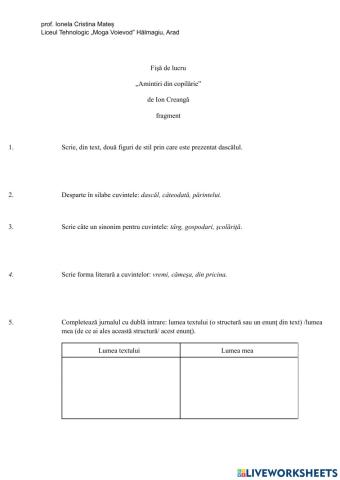 Ion Creangă-Amintiri din copilărie