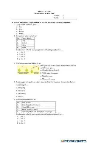 Soal sifat benda gas