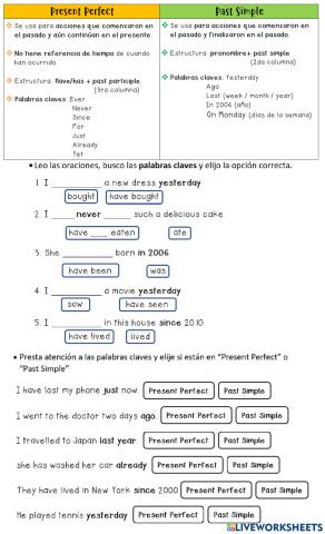 Present Perfect and Past Simple